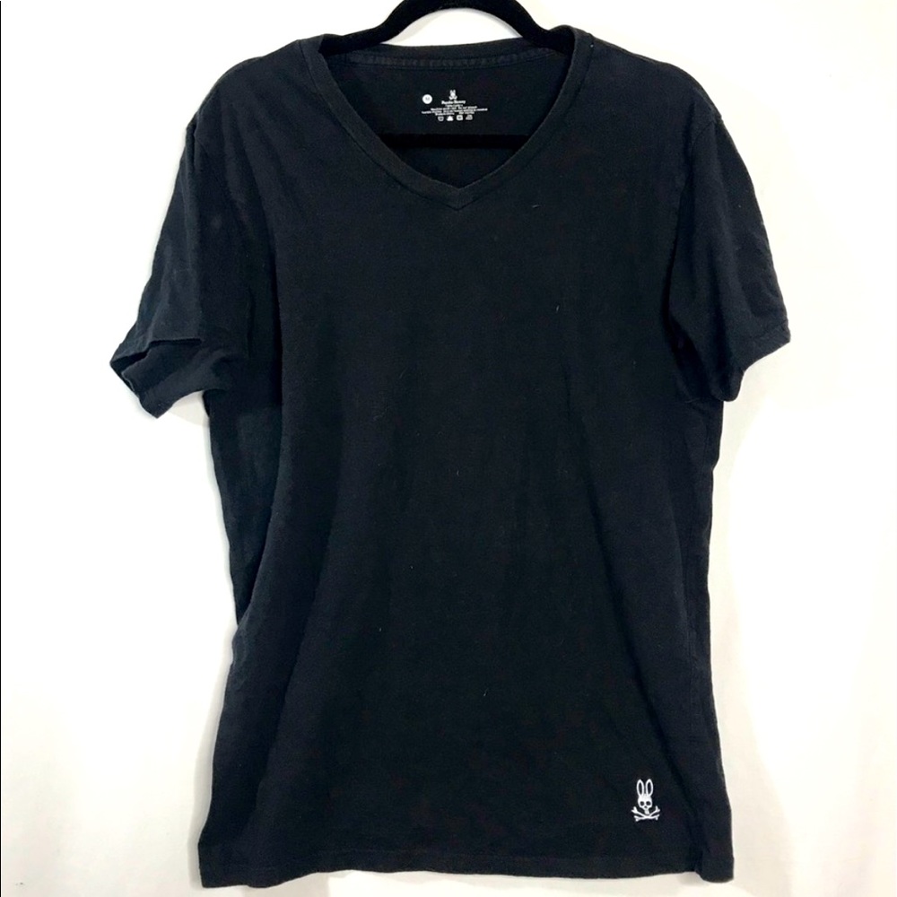 Men’s Medium Psycho Bunny Black V Neck T Shirt